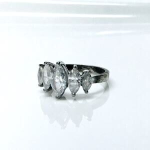 Sterling Silver and Cubic Zirconia Engagement Ring